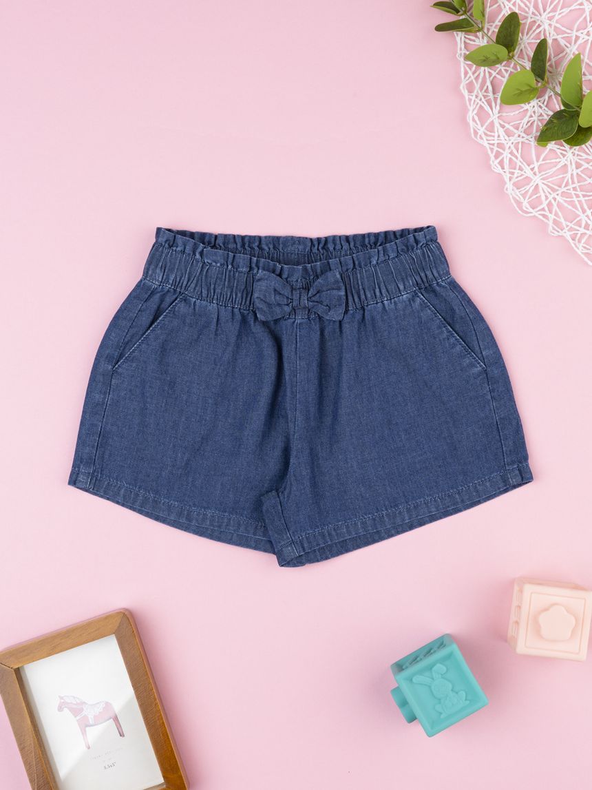 Shorts chambray scuro bimba