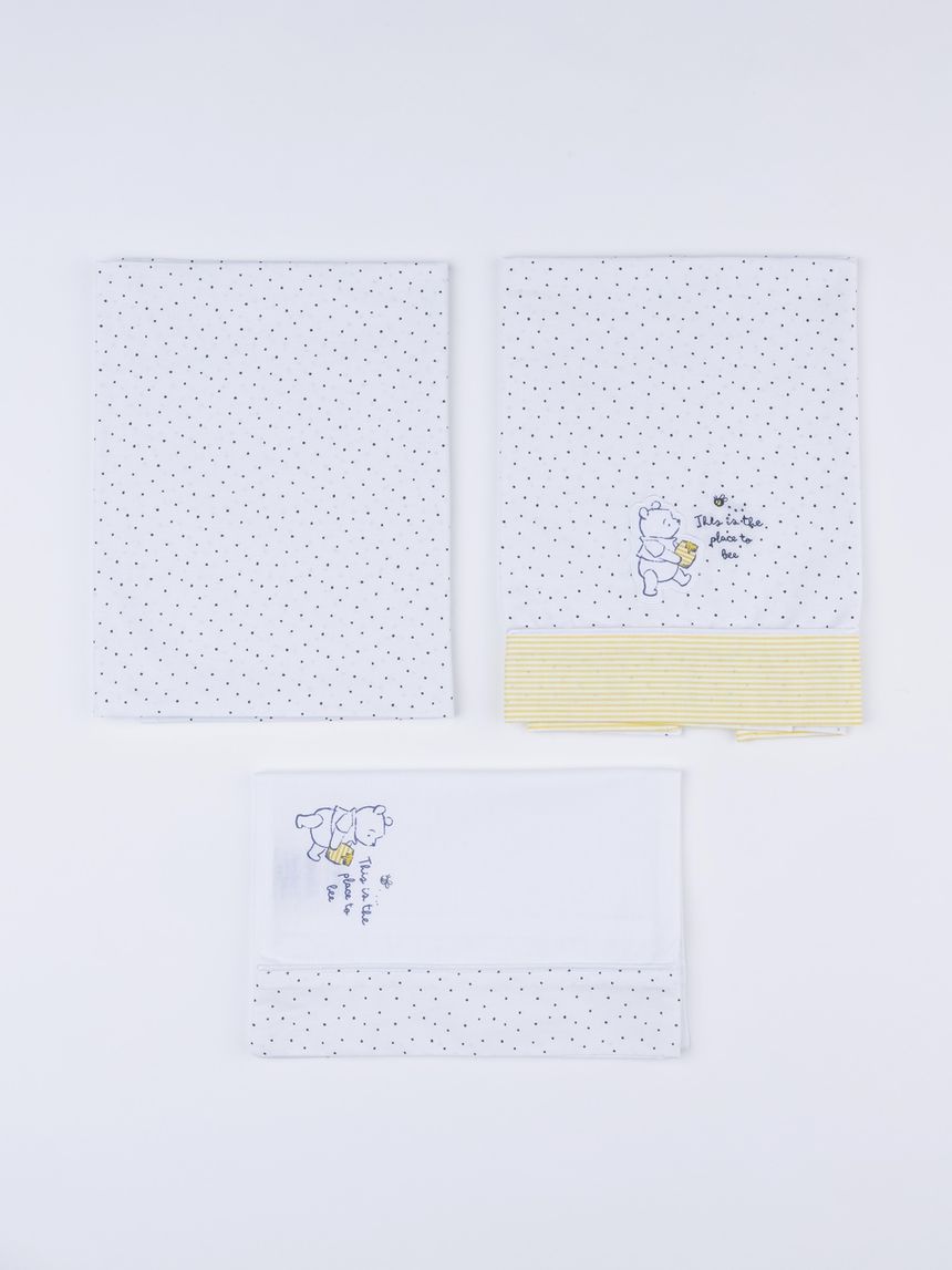 Pack 3 pezzi culla/carrozzina - completo winnie the pooh