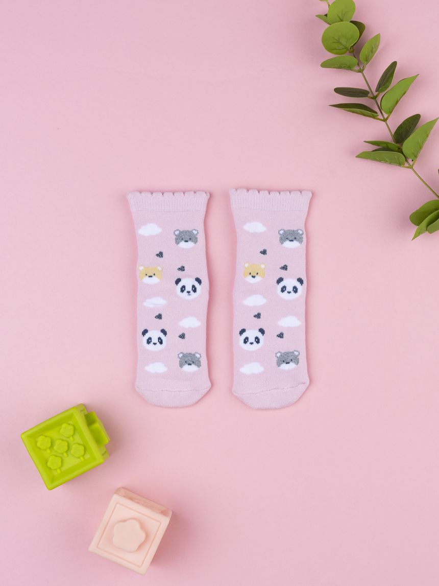 Antiscivolo bimba rosa animaletti