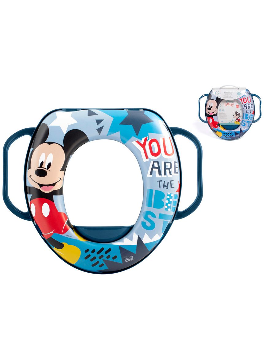 Riduttore wc azzurro disney mickey icon con manici - lulabi