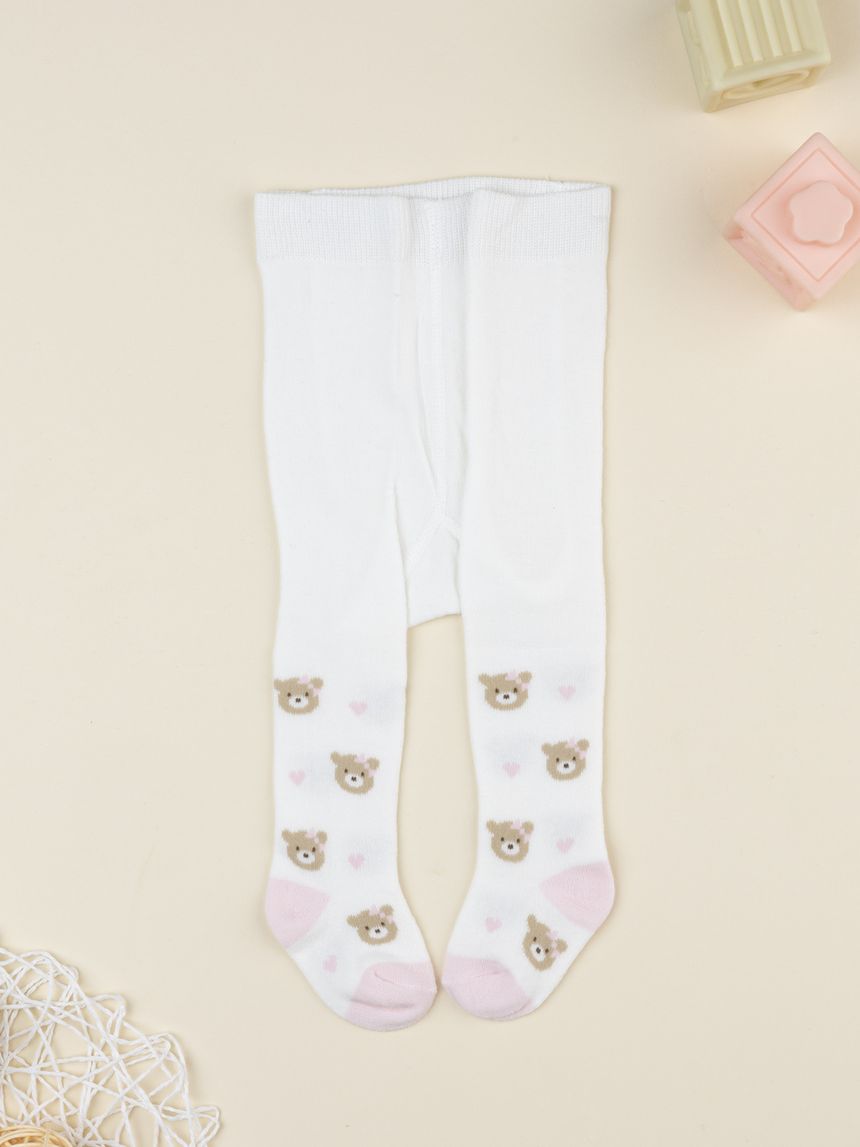 Collant bambina orsetti allover