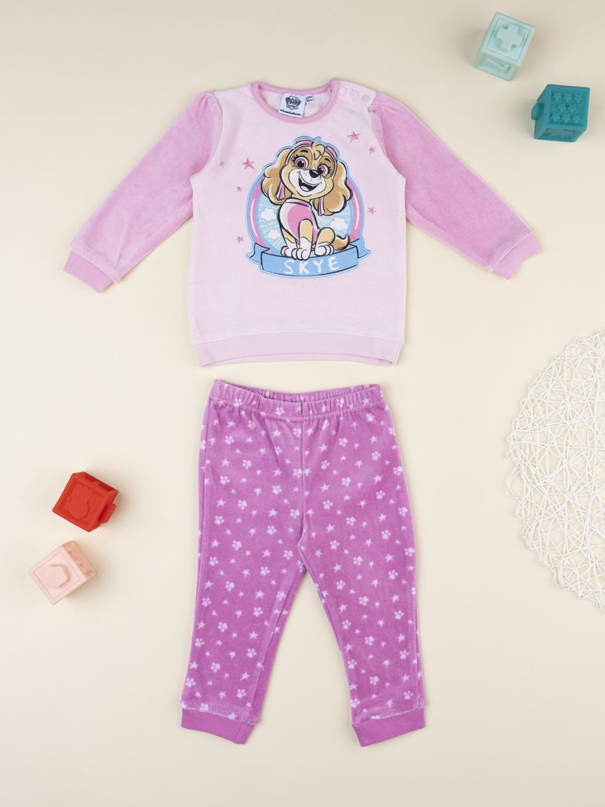 Pigiama bimba in pile paw patrol