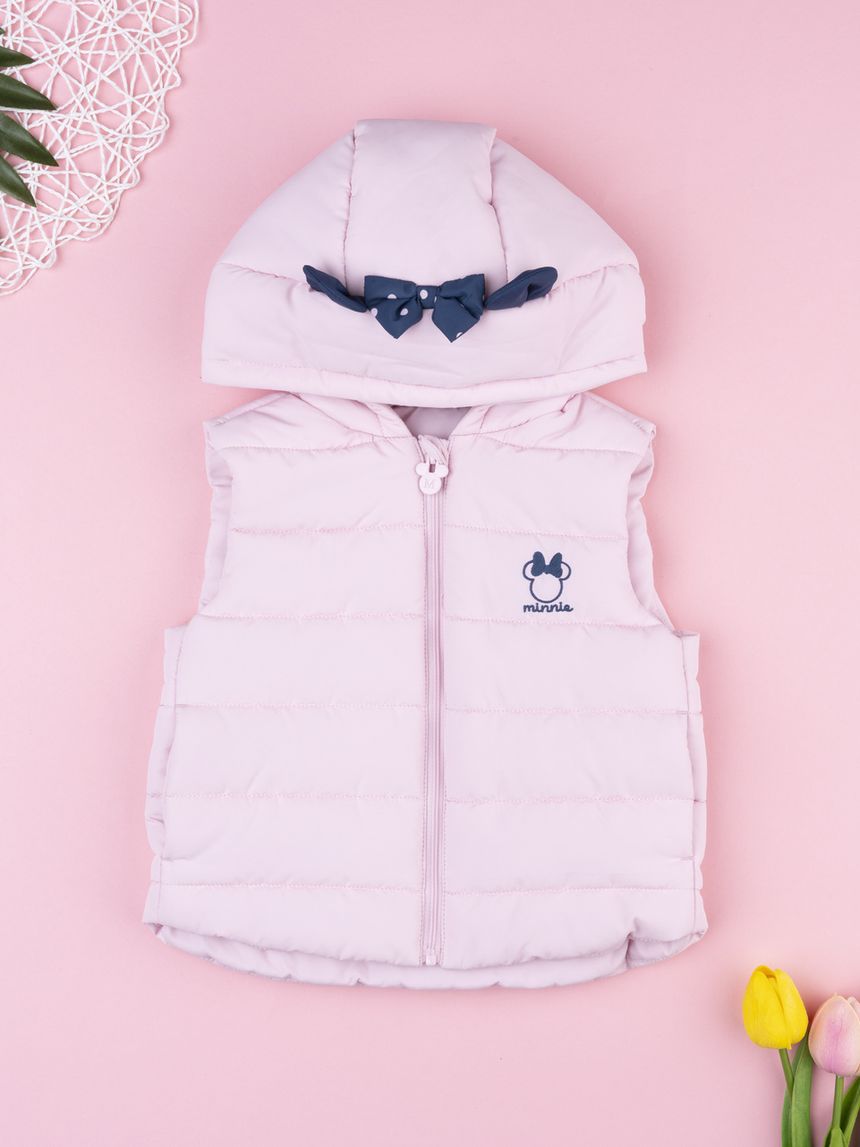 Gilet imbottito rosa bimba minnie
