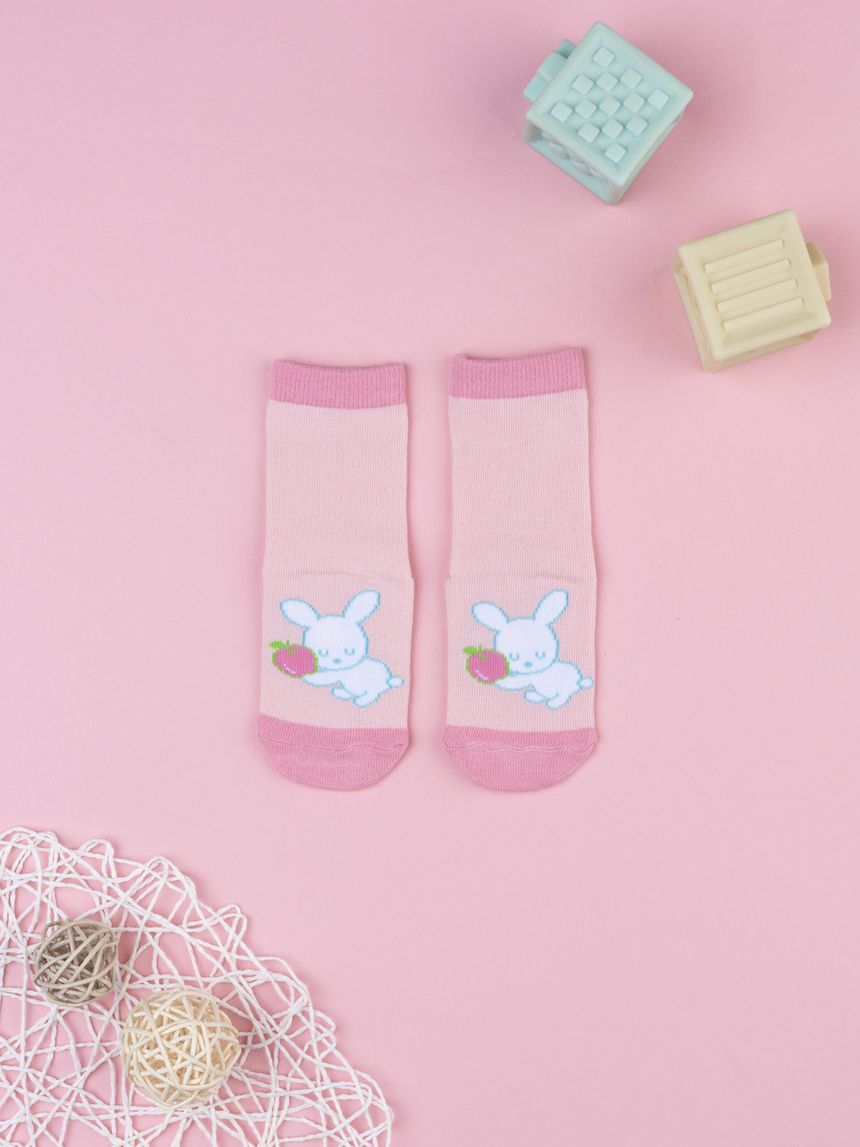Antiscivolo bimba rosa coniglietto