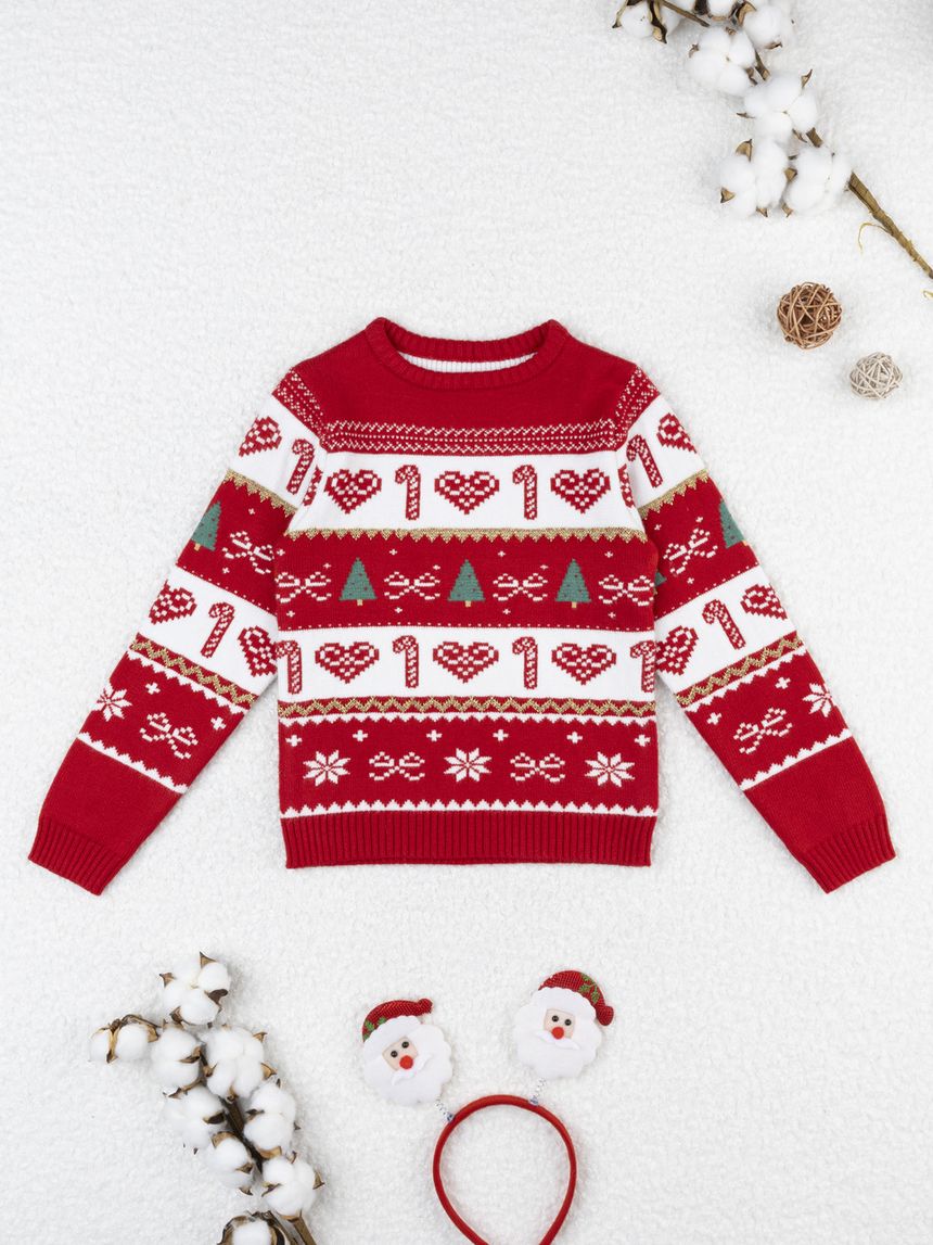 Maglione tricot natale bambina
