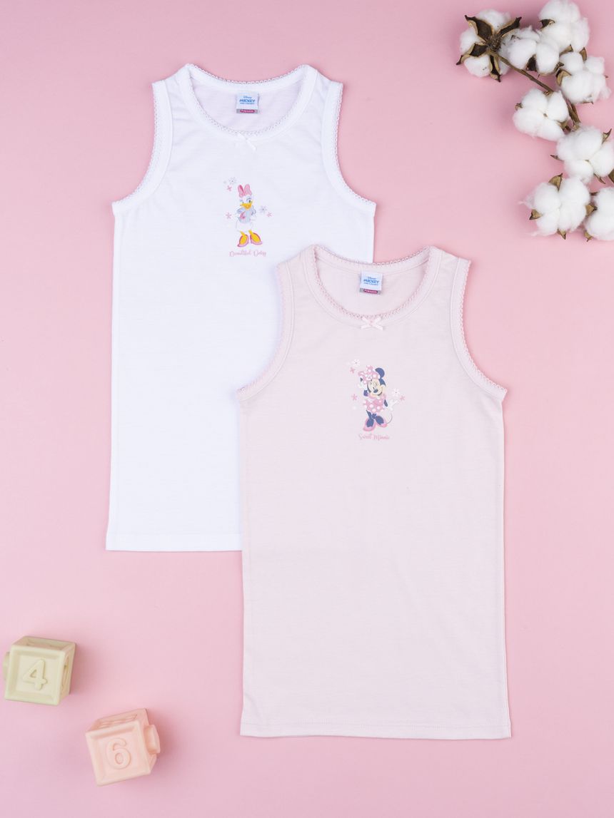 Pack 2 canotte minnie bambina
