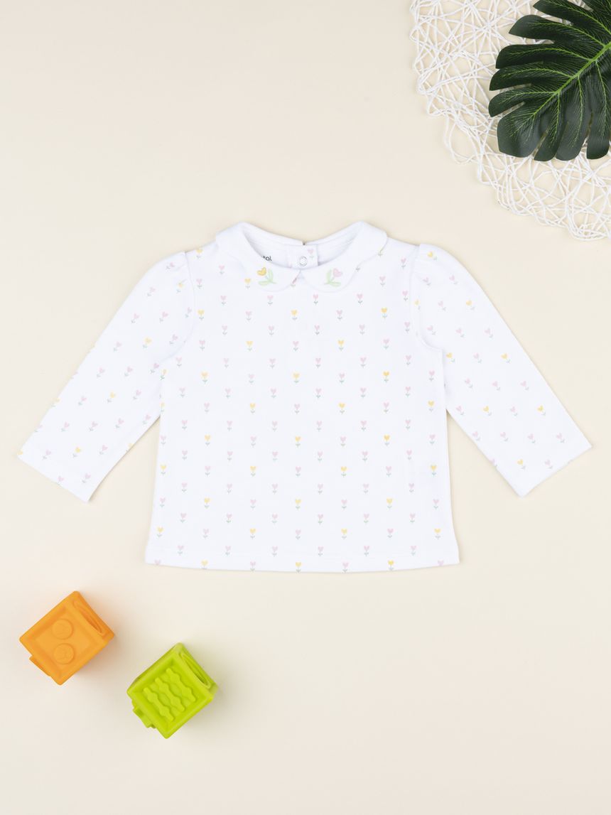 T-shirt bimba fiorellini allover