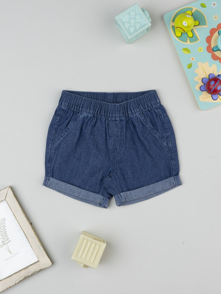 Shorts neonato denim scuro