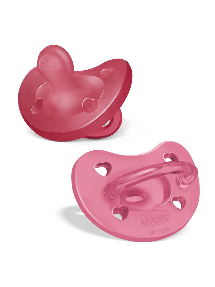 Gommotto silicone rosa 16-36 mesi 2 pezzi - chicco