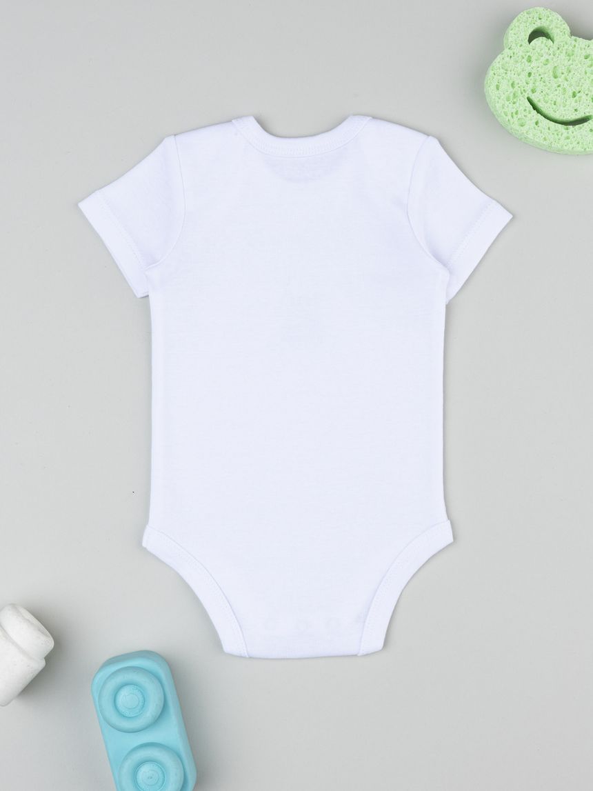 Body Neonato In Cotone - Manica Lunga O Corta, Stampa Personalizzata, Made In Italy