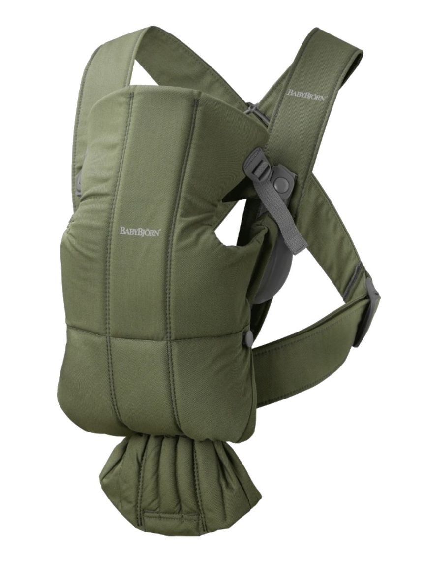 Marsupio mini woven verde scuro - babybjörn