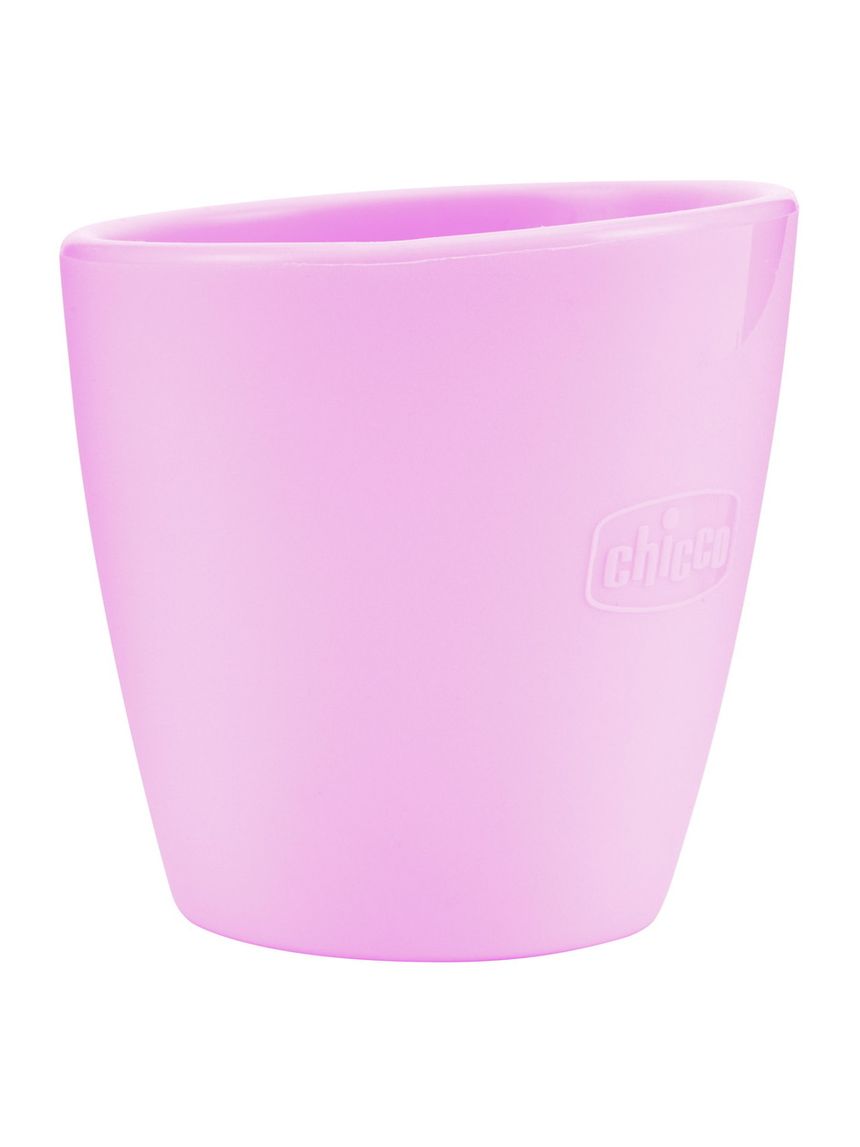 Bicchiere in silicone rosa - chicco