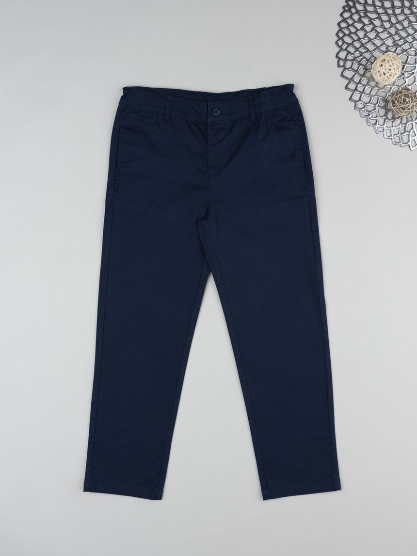 Pantaloni bambino blu notte elegant