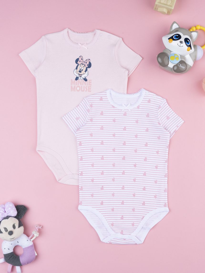 Body bimba minnie rosa/bianco