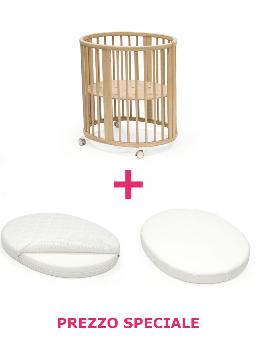 Letto sleepi mini natural v3 + mattress v3 e lenzuolo a un prezzo speciale – stokke®