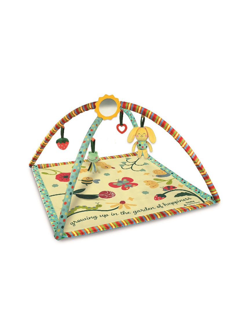 Palestrina happy garden - tappeto morbido e play gym 82x82 cm  -0m+ - clementoni
