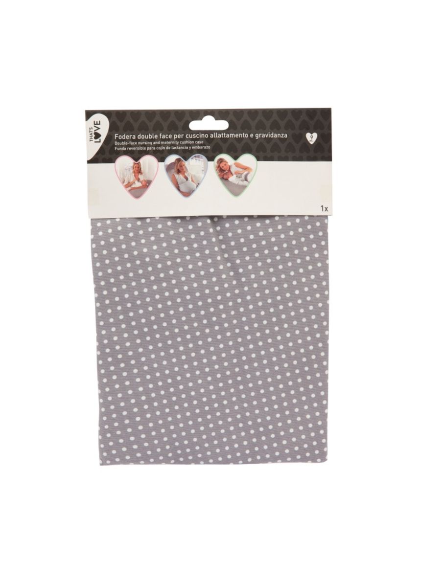 Federa cuscino allattamento pois grigi -  that's love