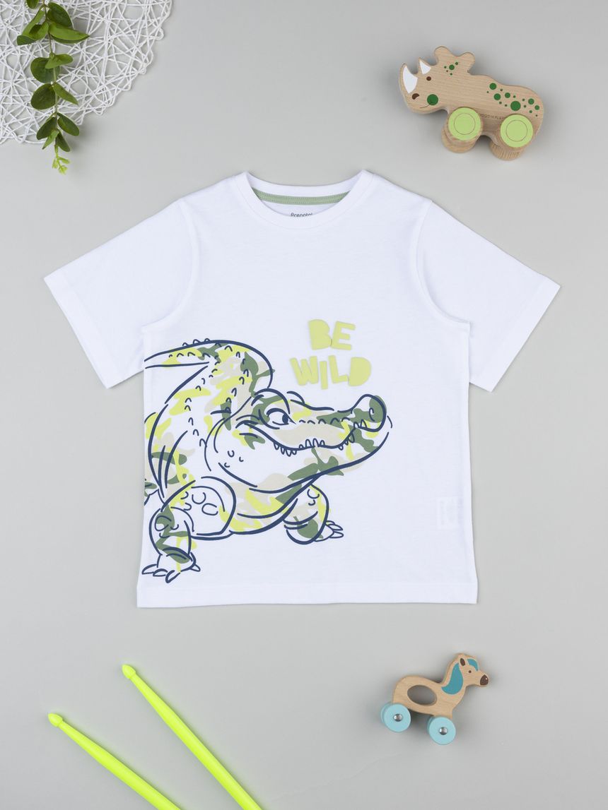 T-shirt bimbo coccodrillo