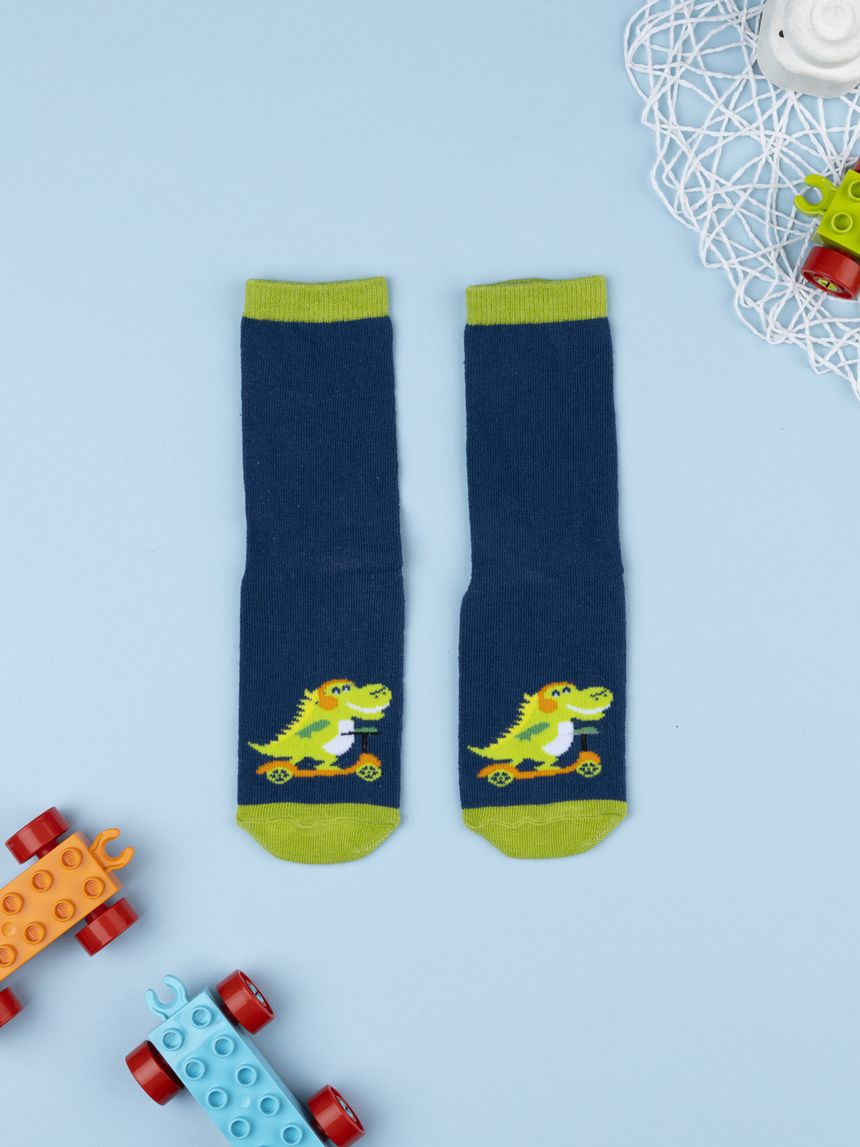 Antiscivolo bimbo dino blu