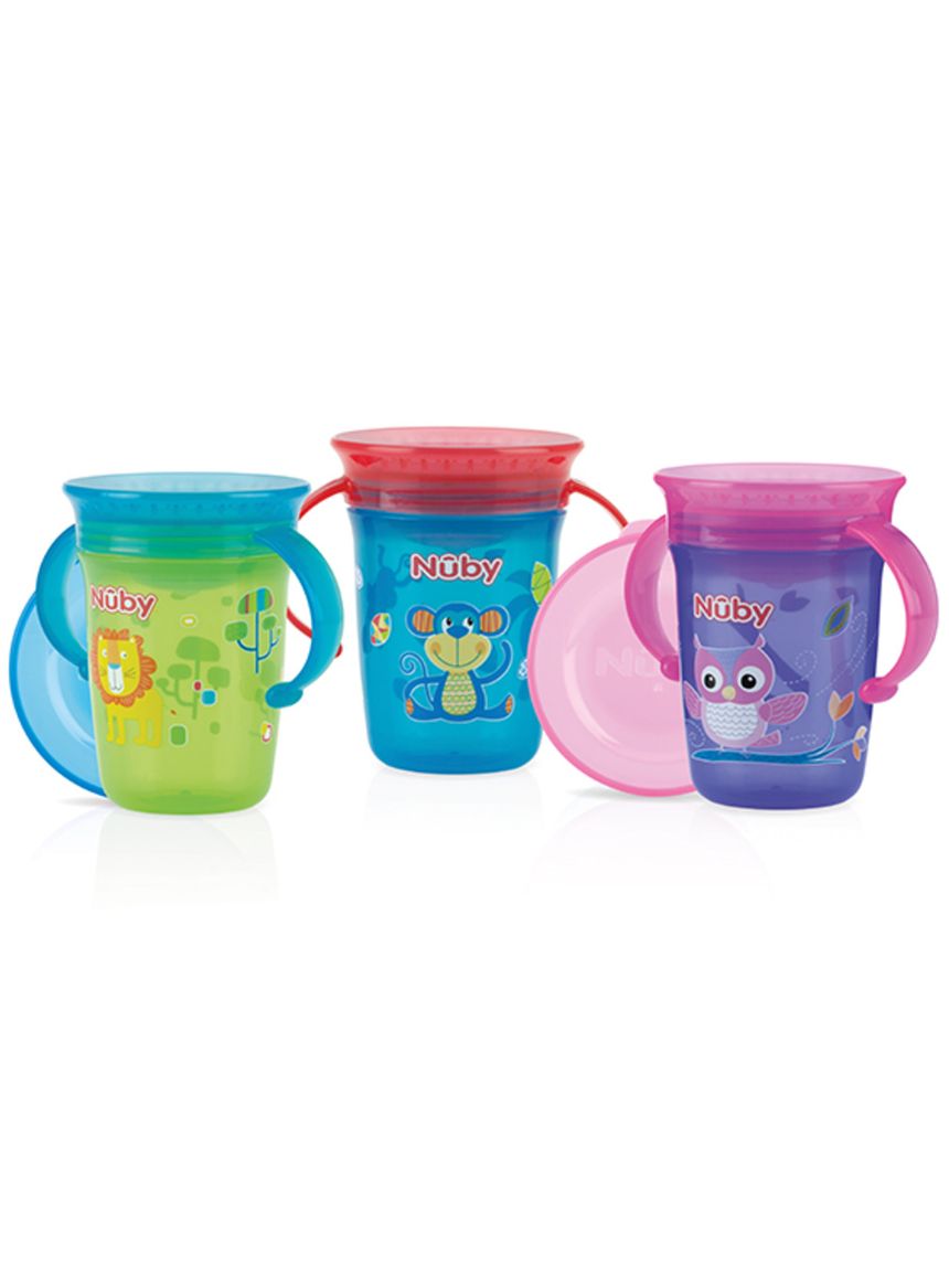 Tazza con manici 360° wonder cup 6m+ - colori assortiti - 240ml - nuby