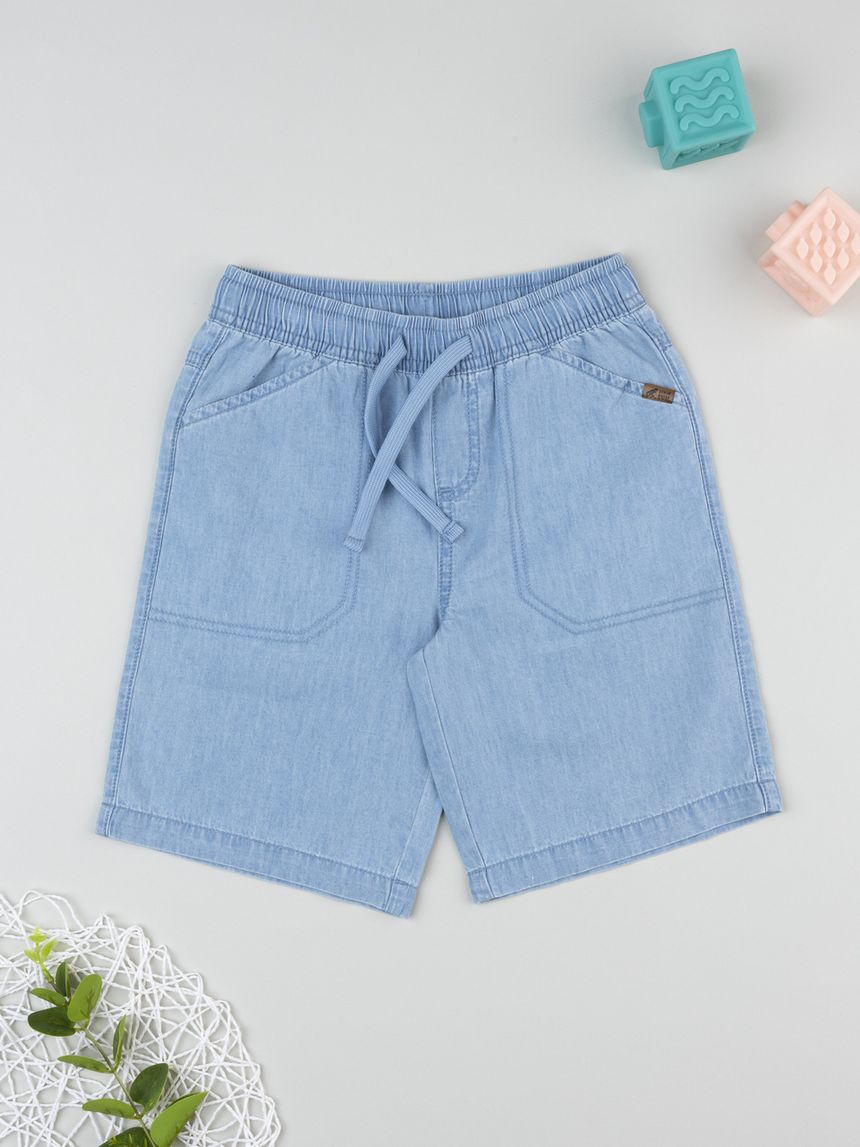 Short denim chiaro bambino