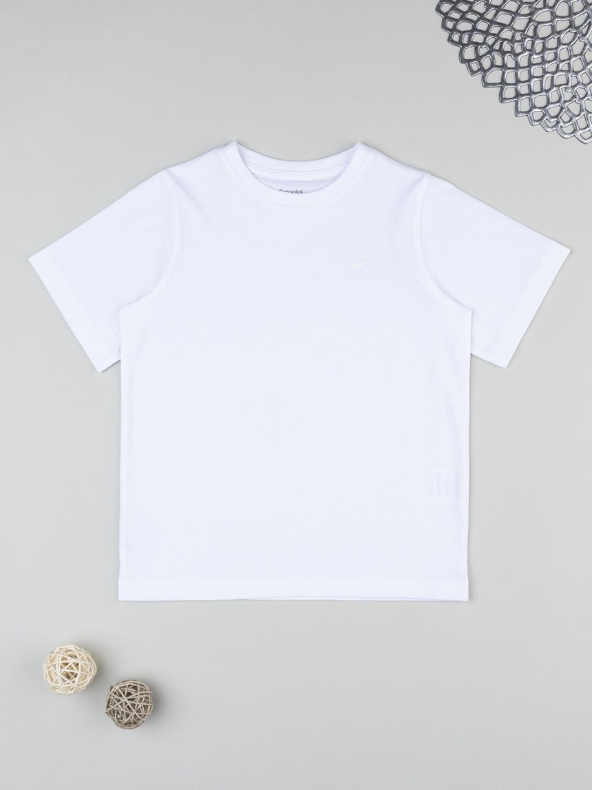 T-shirt bambino bianca girocollo