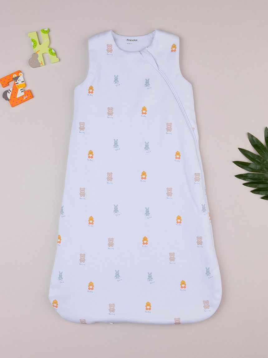 Sacco nanna unisex bianco baby smile - tog 1