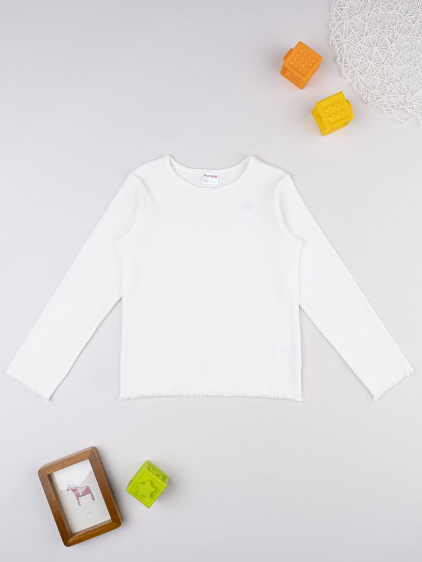 T-shirt bianca bambina