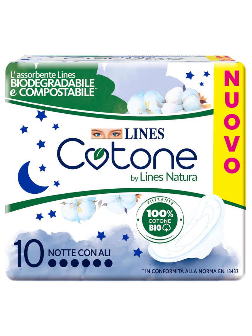 Assorbenti cotone by lines natura notte x10 - lines