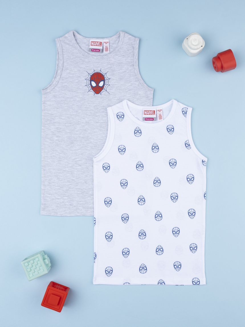 Pack 2 canotte spiderman bambino