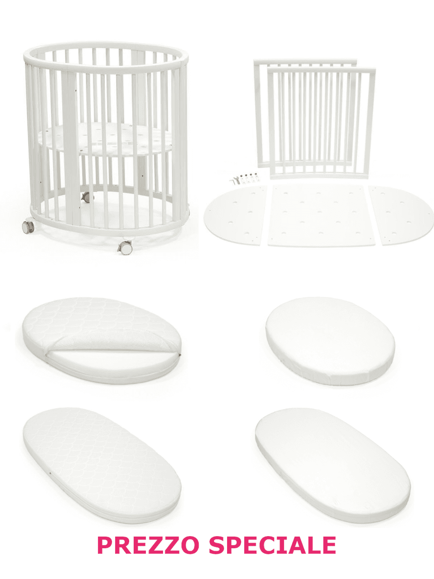 Letto sleepi mini white v3 + estensione + due mattress v3 e due lenzuola a un prezzo speciale – stokke®