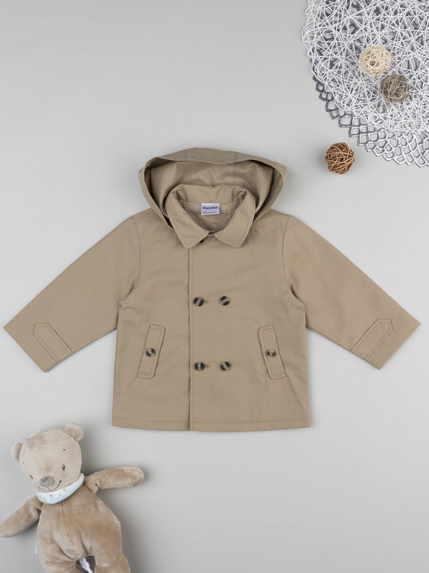 Trench marrrone bimbo