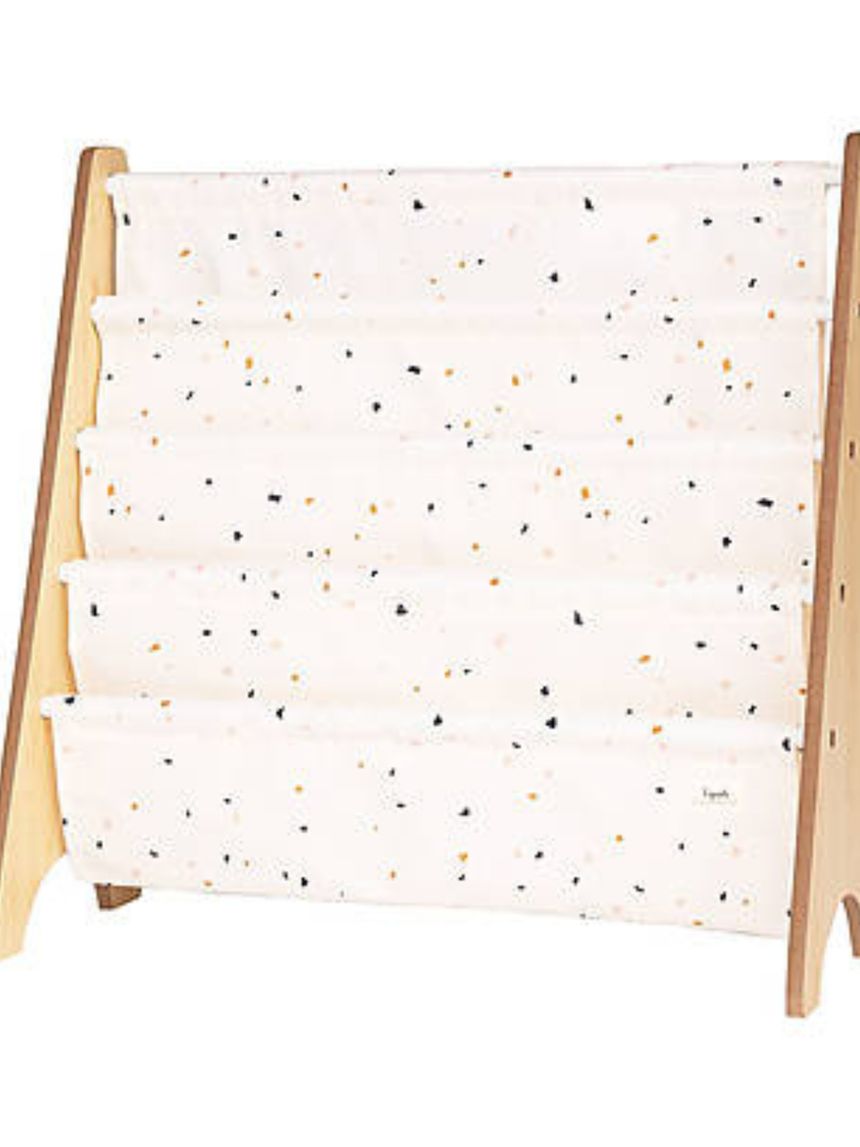 Libreria montessoriana terrazzo crema poliestere riciclato 61x63 x25,4 cm - 3 sprouts