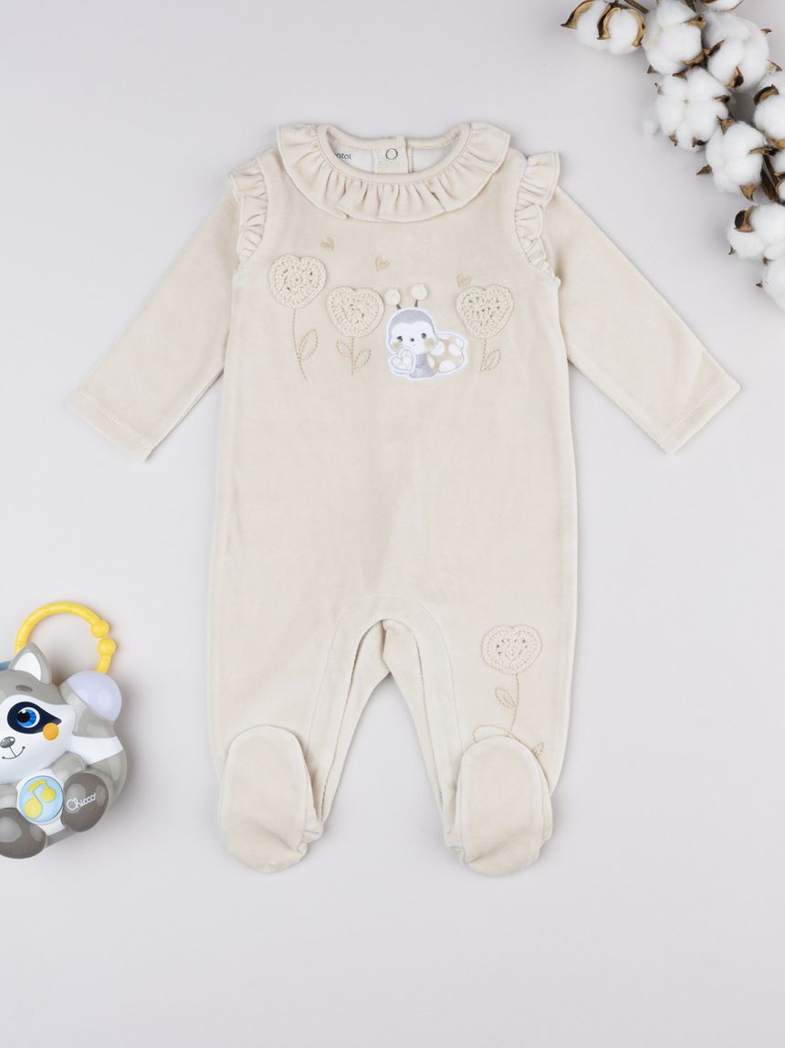 Tutina neonata beige coccinella