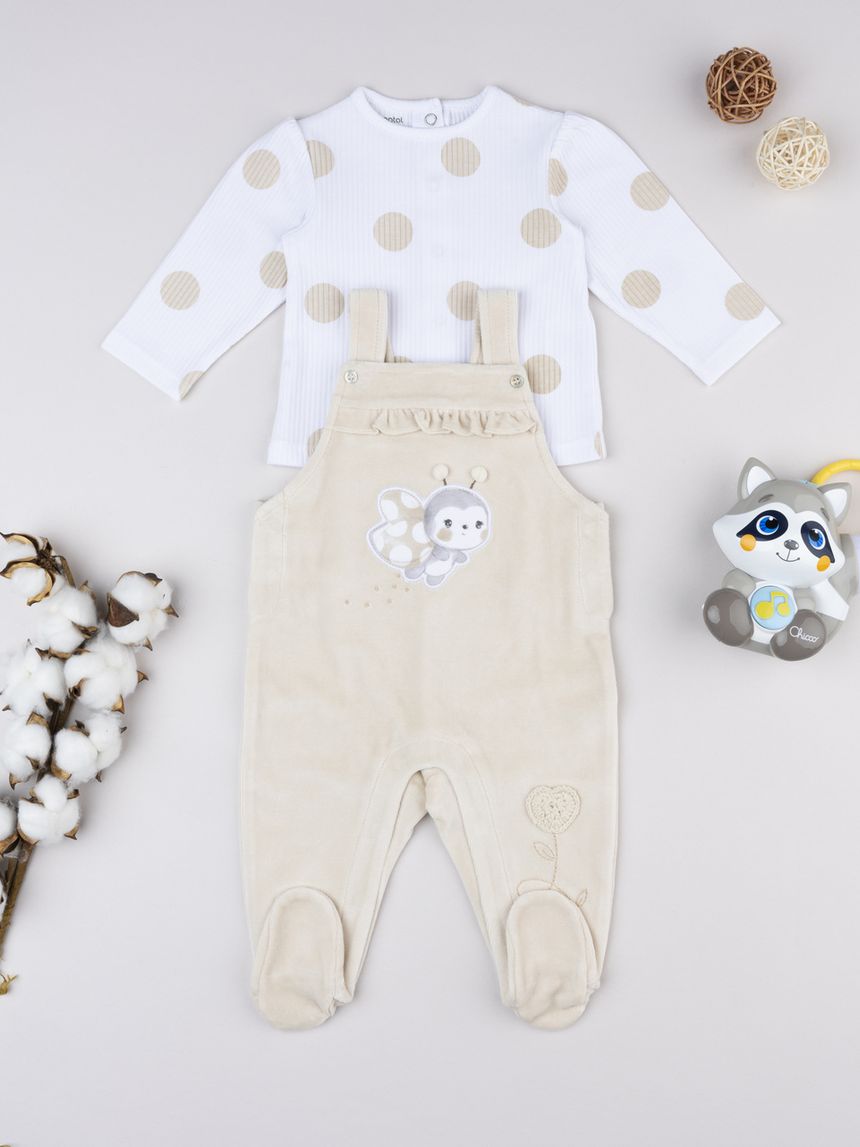 Completo due pezzi neonata coccinella