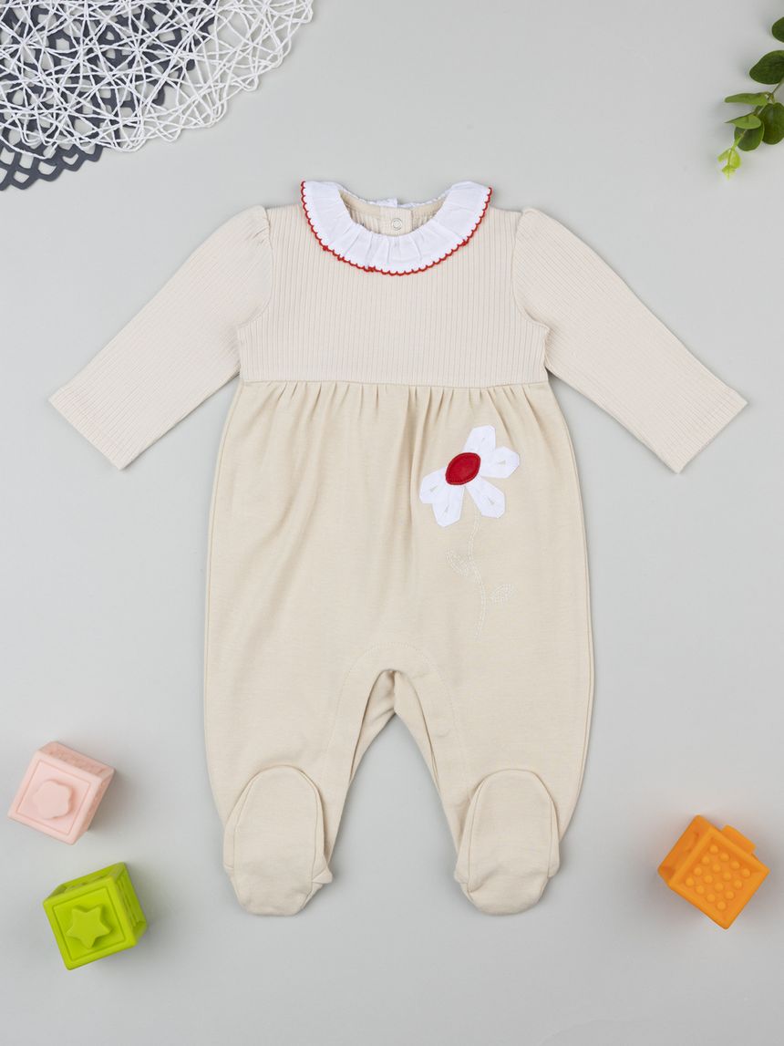 Tutina neonata beige coste