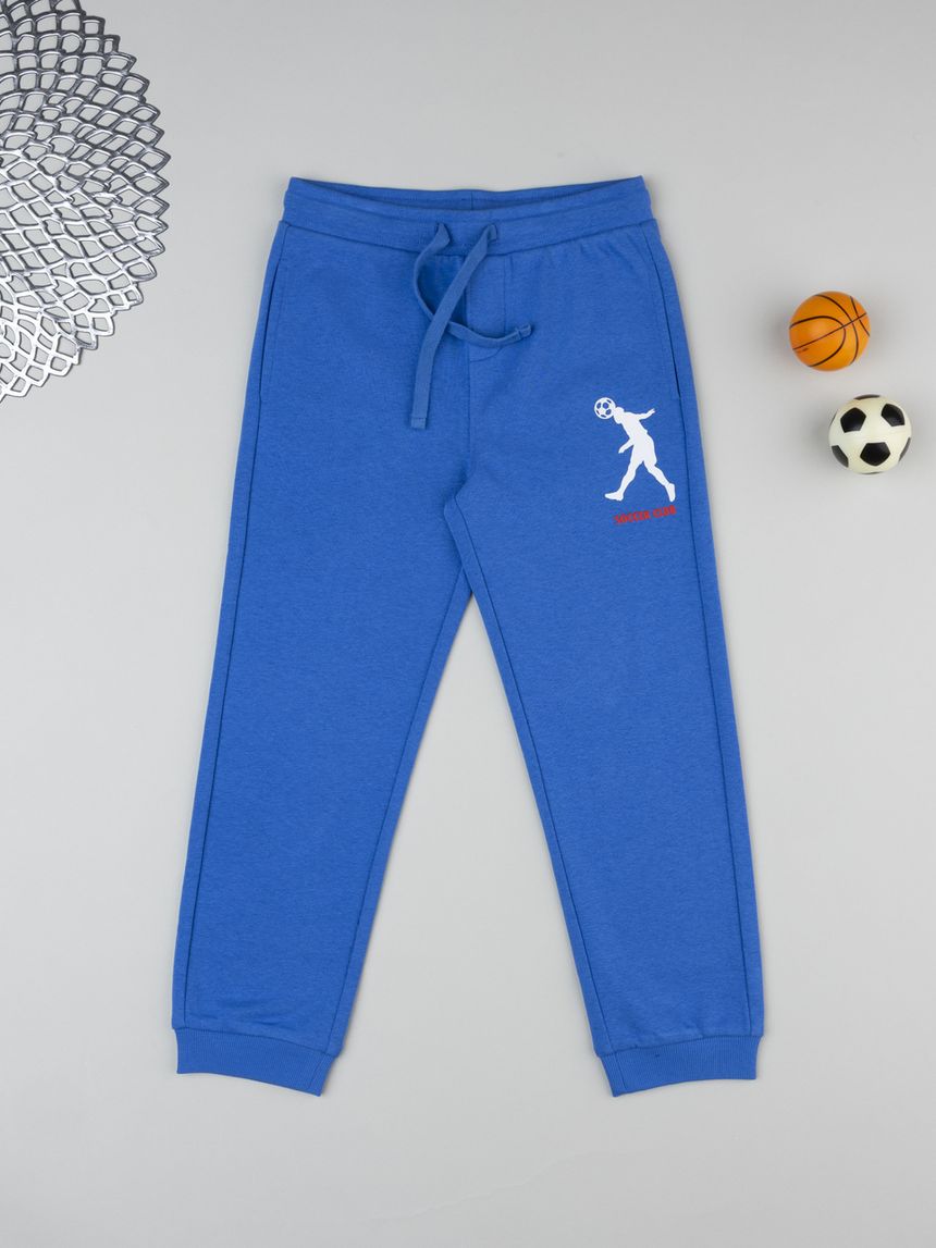 Pantaloni bambino bluette stampa
