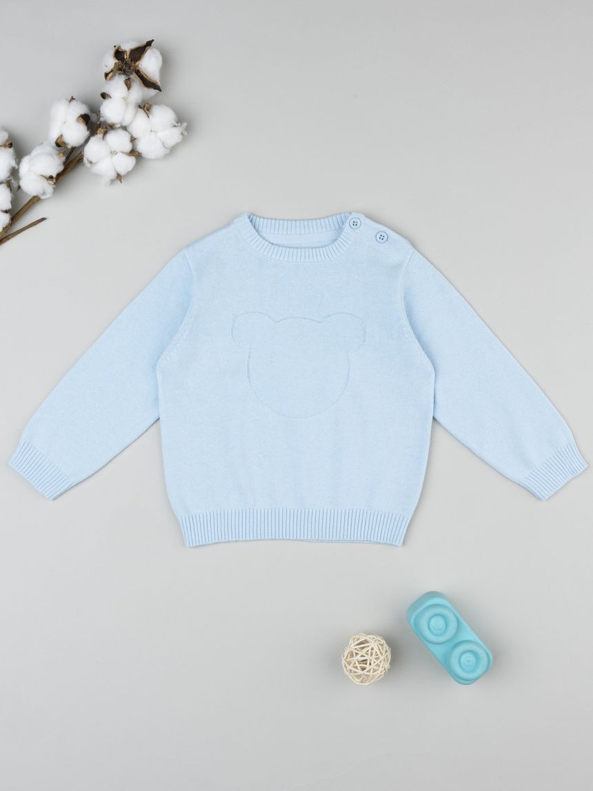 Maglia tricot bimbo azzurro