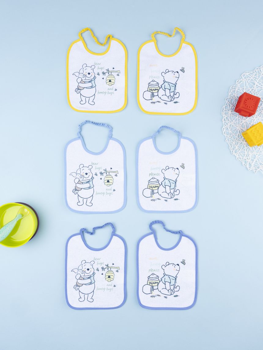 Pack 6 bavaglini bambino winnie the pooh