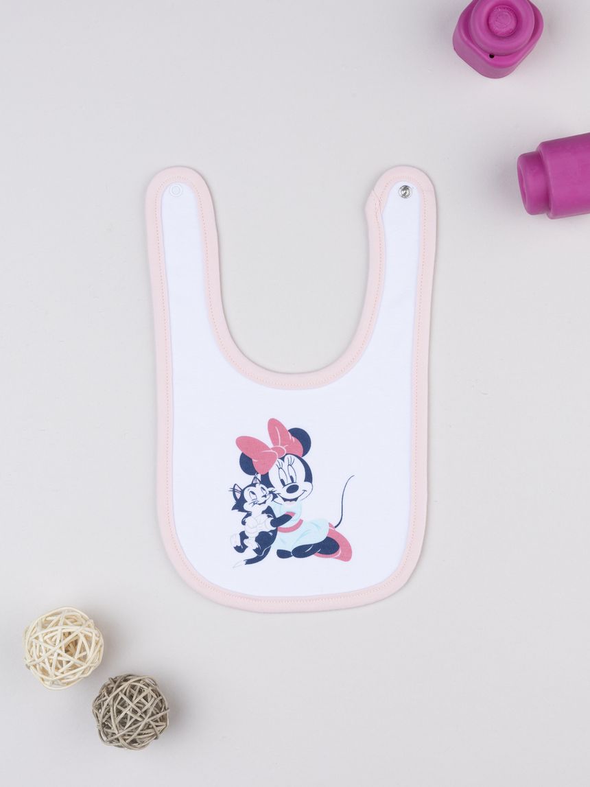 Bavaglino bimba minnie rosa chiaro