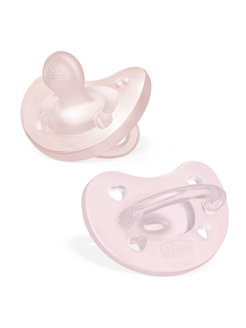 Gommotto physioforma rosa in silicone 2 pezzi | 2-6 mesi - chicco