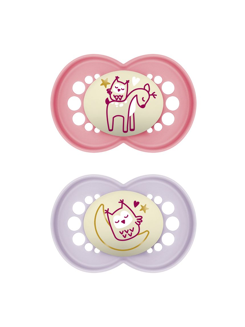 Succhietti original night 16+ caucciù bio-circolare conf. doppia rosa/viola - mam