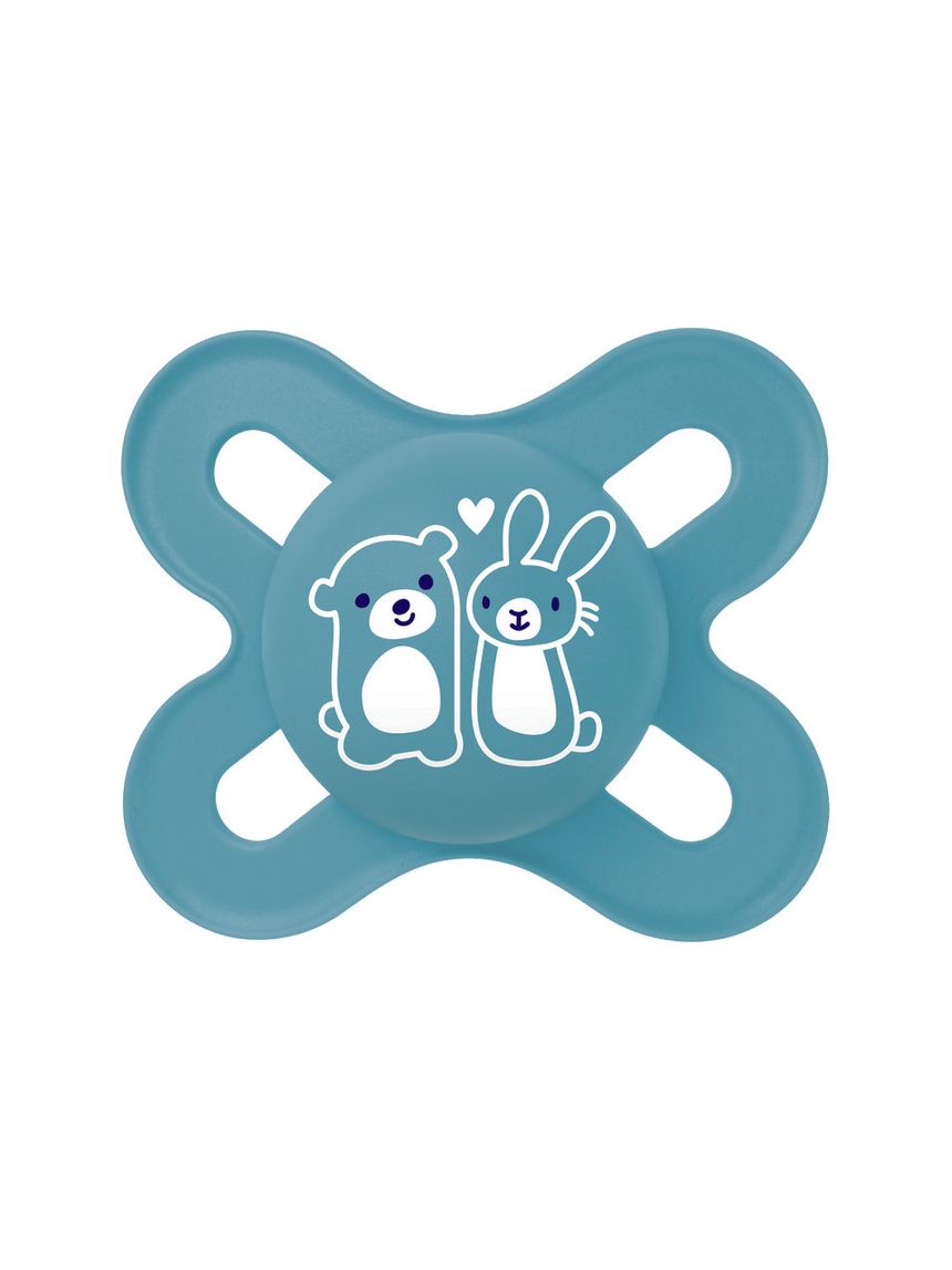 Succhietti original start  0-2m silicone bio-circolare  conf. doppia azzurro/grigio - mam