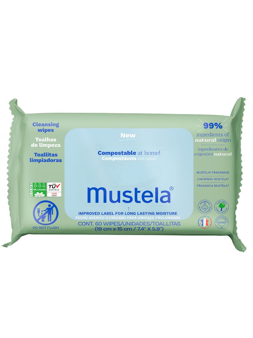 Salviette compostabili profumate 60 pezzi - mustela