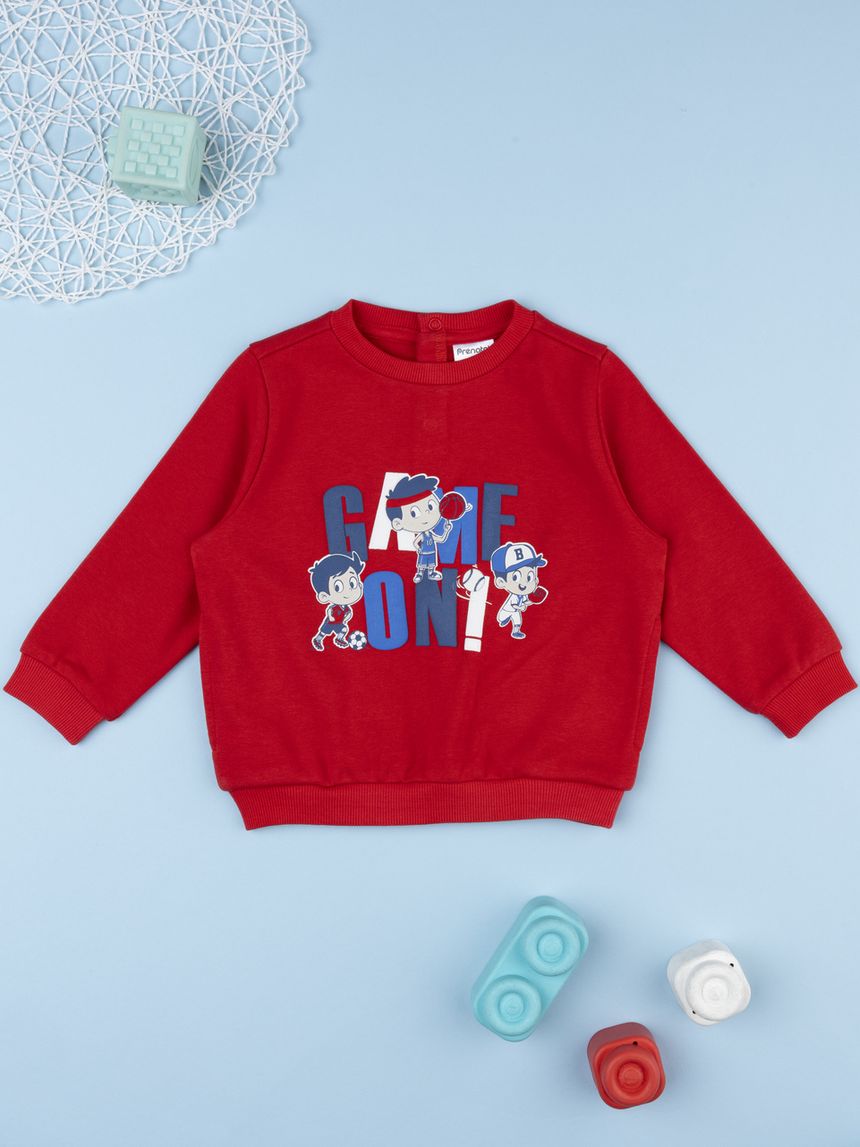 Maglia bimbo rossa stampata
