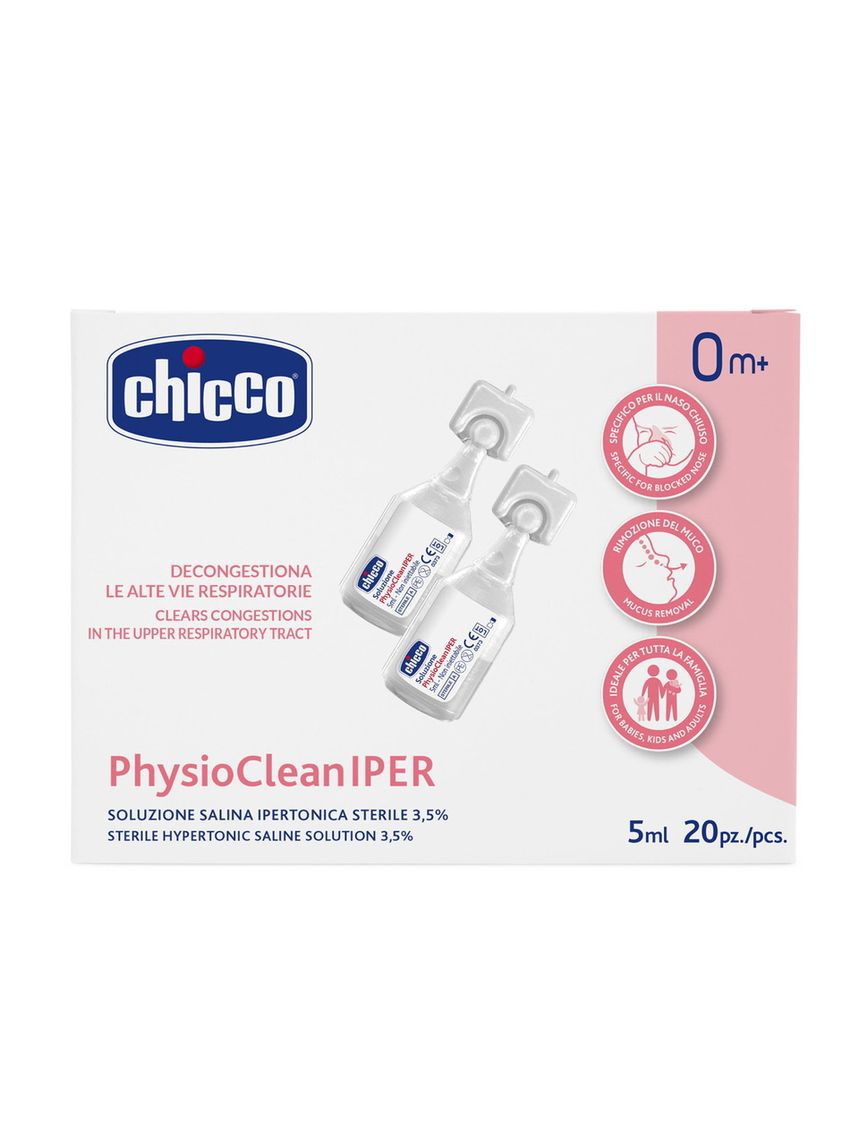 Soluzione ipertonica physioclean 20 pz 5ml - chicco