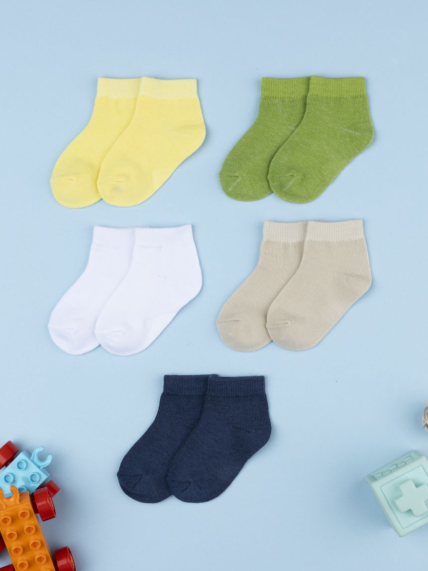 Pack 5 calze bimbo muticolor