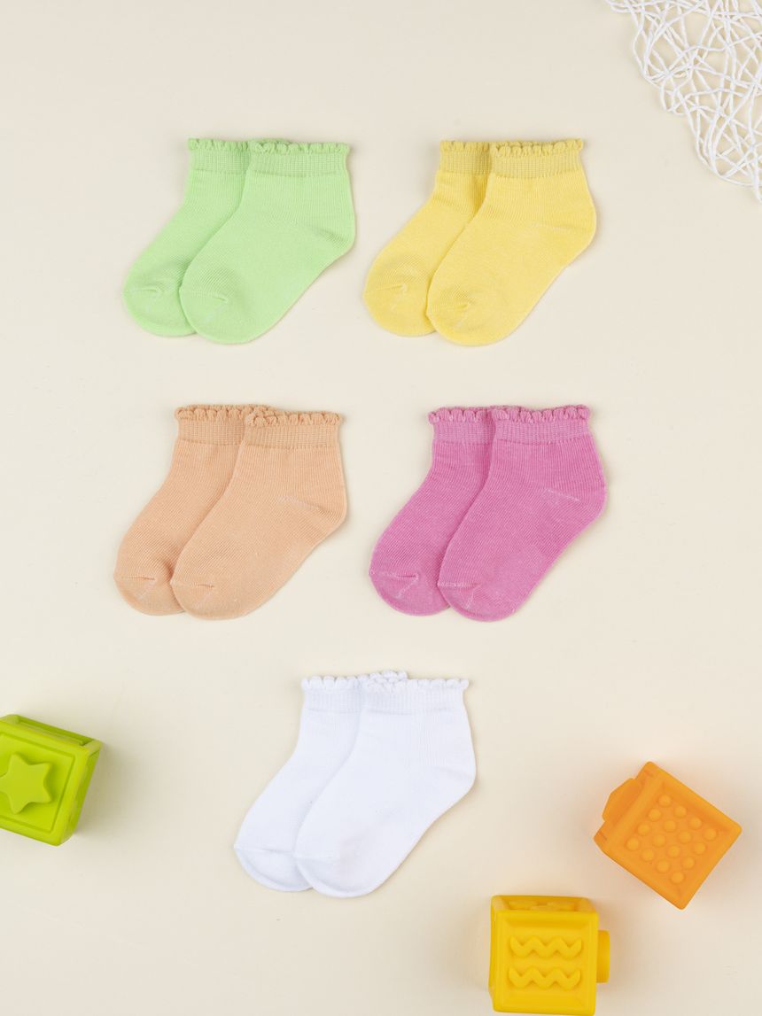 Pack 5 calze bimba vari colori