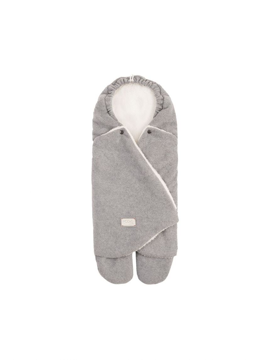 Sacco universale moovo per seggiolini junior cuddle grigio chiaro/bianco - sacco morbido 0-10 mesi - nuvita