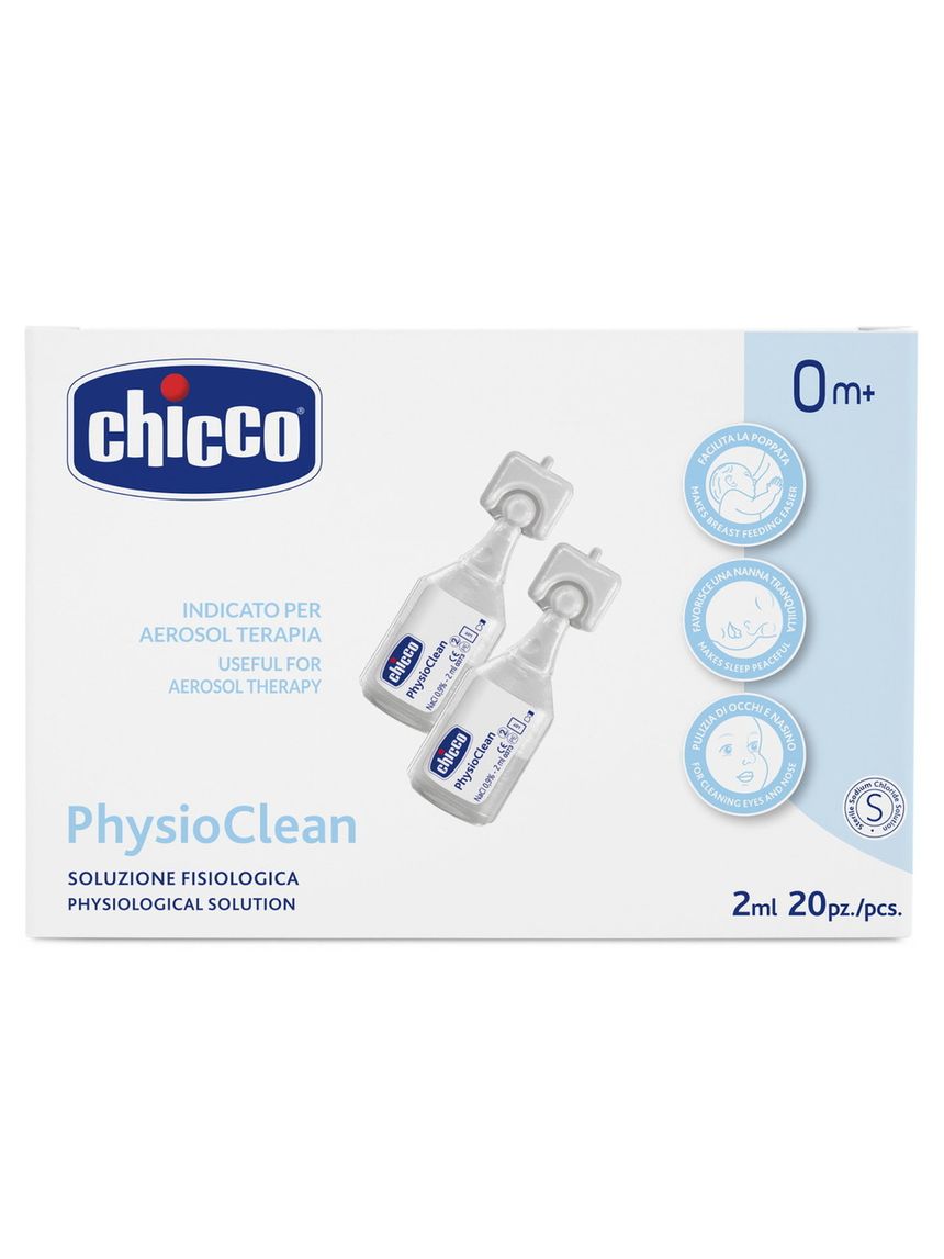 Physioclean soluzione fisiologica 2ml 20 pezzi - chicco